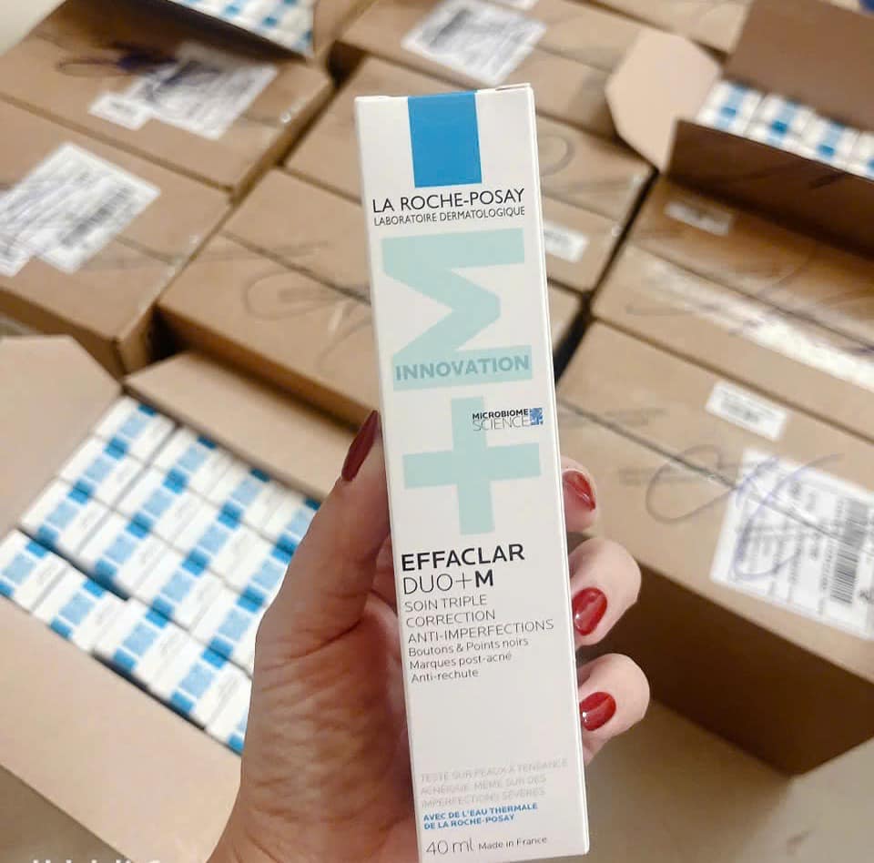 Kem hỗ trợ điều trị mụn Effaclar Duo+M Laroche posay giảm mụn trong vòng 8 giờ 40ml