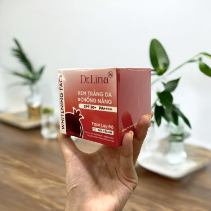 Kem Face Lựu Đỏ Dr.Lina Whitening Face Trắng Da Chống Nắng Ban Ngày SPF50+ PA++++ 25g