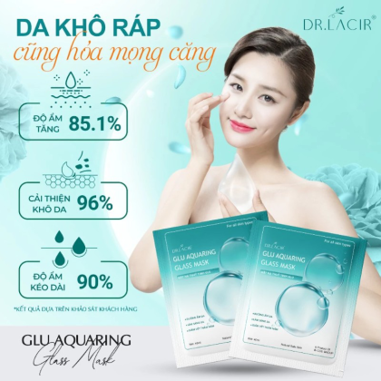 Mặt Nạ Thủy Tinh Dr Lacir Glutathione Aquaring Glass Dưỡng Da Căng Bóng Hộp 6 Miếng