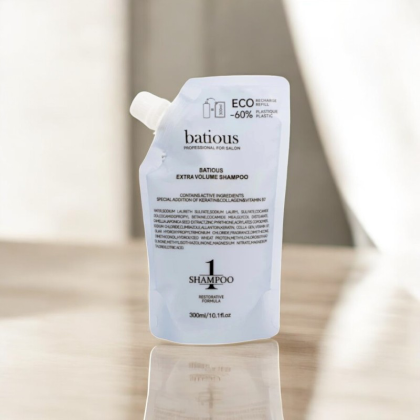 Dầu Gội Refill Batious Extra Volume Shampoo Màu Xanh Dạng Túi 300ml  giúp tóc khỏe đẹp