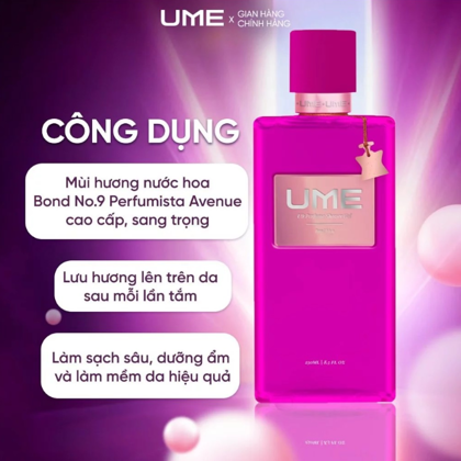 Sữa Tắm Nước Hoa U9 UME U9 Perfume Shower Gel hương thơm ngọt ngào sau mỗi lần tắm