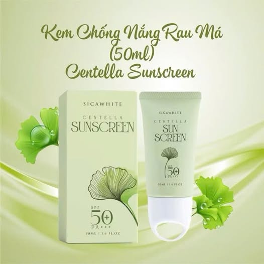 Đột phá mới Kem Chống Nắng Rau Má Sica White Centella