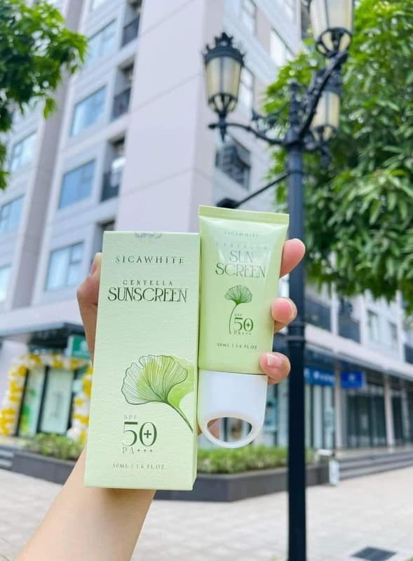 Đột phá mới Kem Chống Nắng Rau Má Sica White Centella
