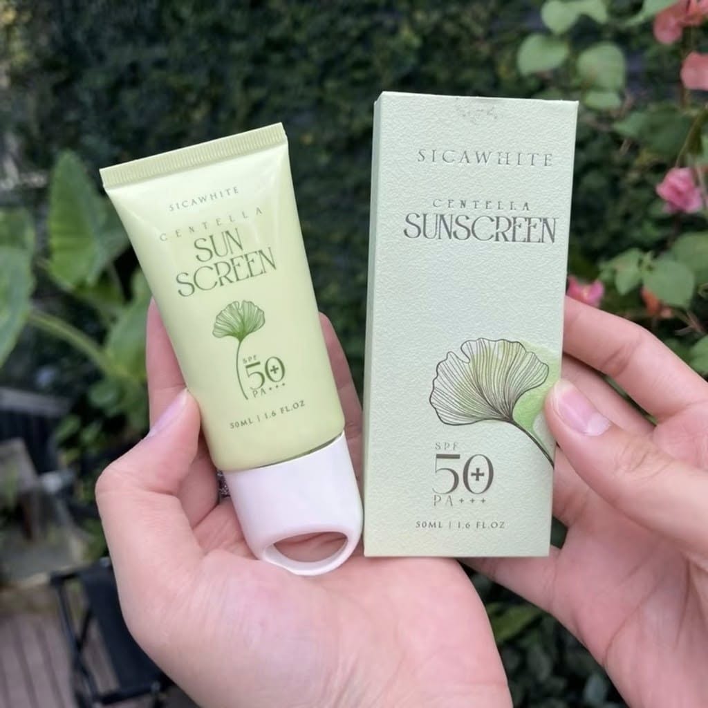 Đột phá mới Kem Chống Nắng Rau Má Sica White Centella