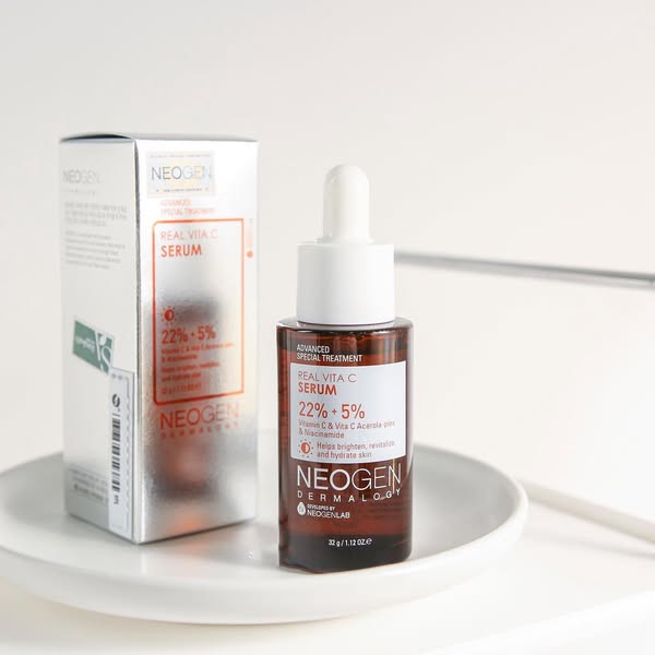 Serum Neogen Dermalogy Dưỡng Sáng Da, Mờ Thâm 32g Real Vita C 22% + 5% Niacinamide Serum