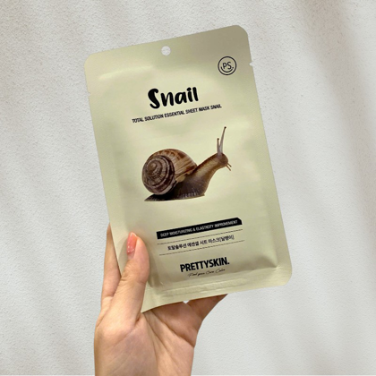Mặt Nạ Ốc Sên Prettyskin Total Solution Essential Sheet Mask Snail