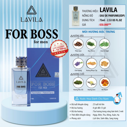 Nước hoa nam Lavila For Boss phong cách Gợi Cảm  Quyến Rũ  Lôi Cuốn
