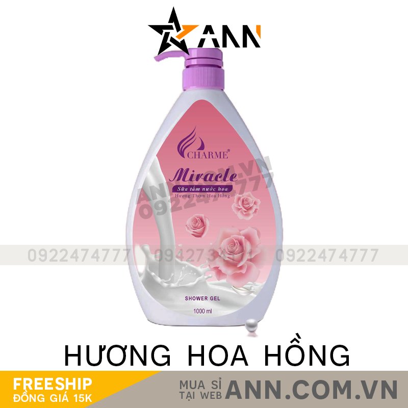 8936194690234-8.png Sữa Tắm Nước Hoa Charme Miracle 1000ml Hương Hoa Hồng - 8936194690234