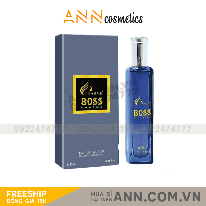 Nước Hoa Nam Boss 20ml Charme - Sỉ Mỹ Phẩm Online