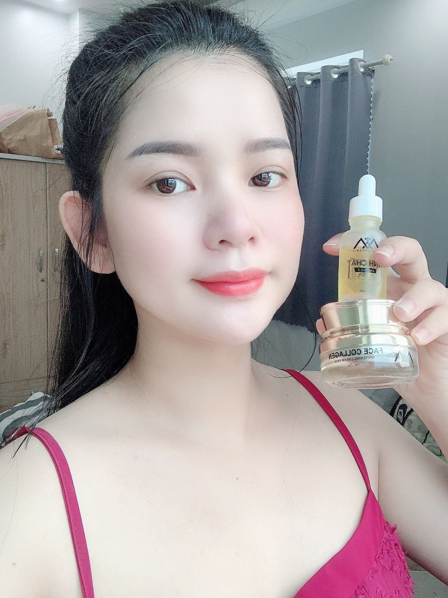 Trị mụn xong thì sử dụng sản phẩm nào cho căn bóng và trắng mịn???