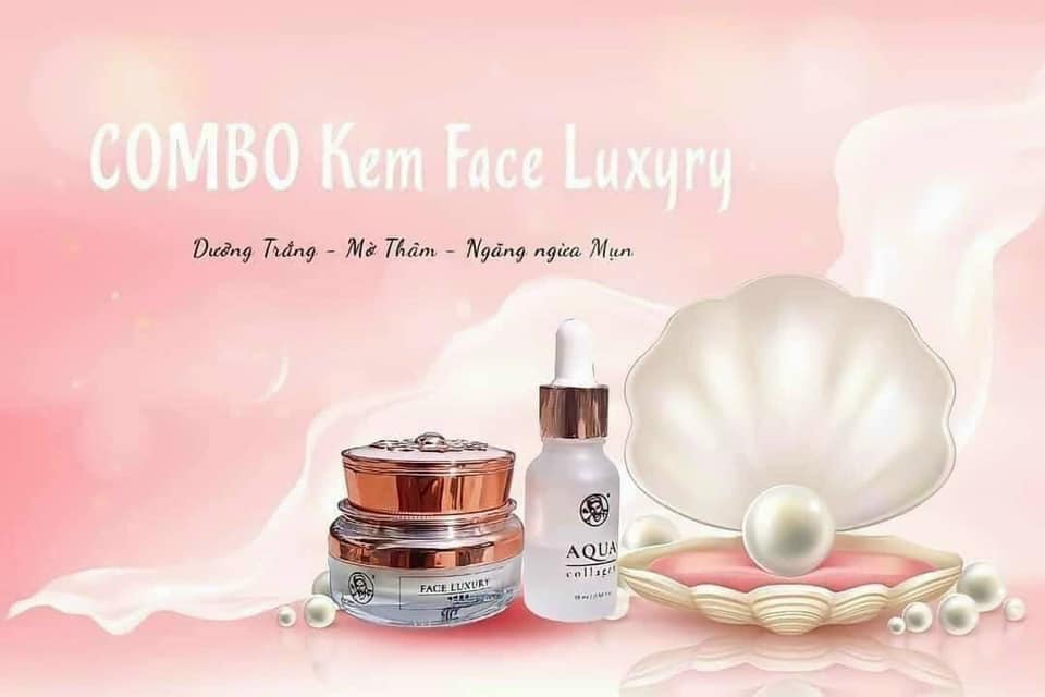 Combo kem face sữa dừa bà lão kết hợp Aqua collagen