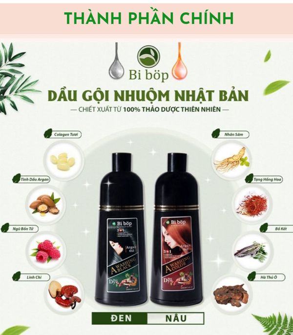 Dầu gội phủ bạc Bi Bop chính hãng