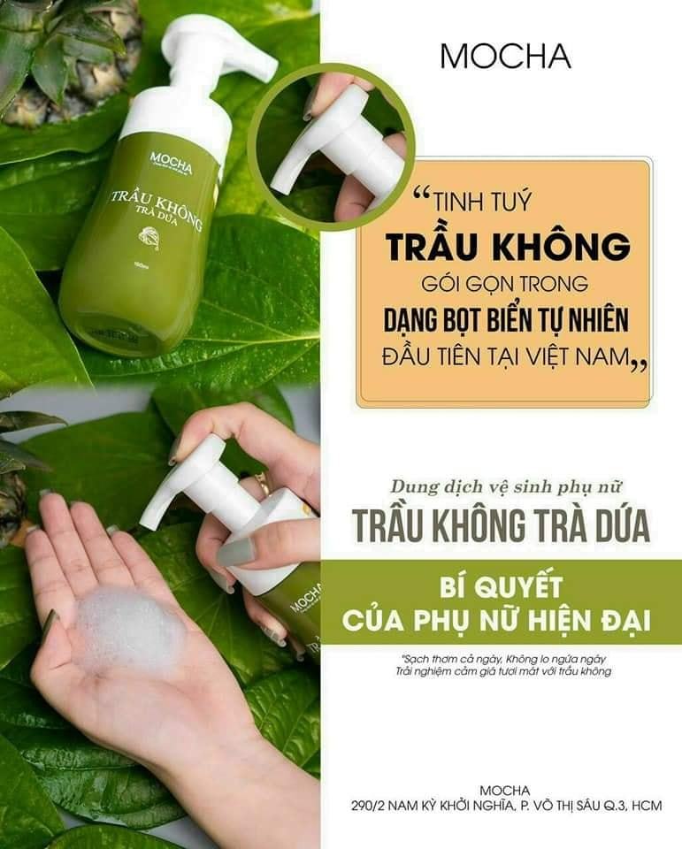 Dung dich vệ sinh trầu không trà dứa Mocha chính hãng