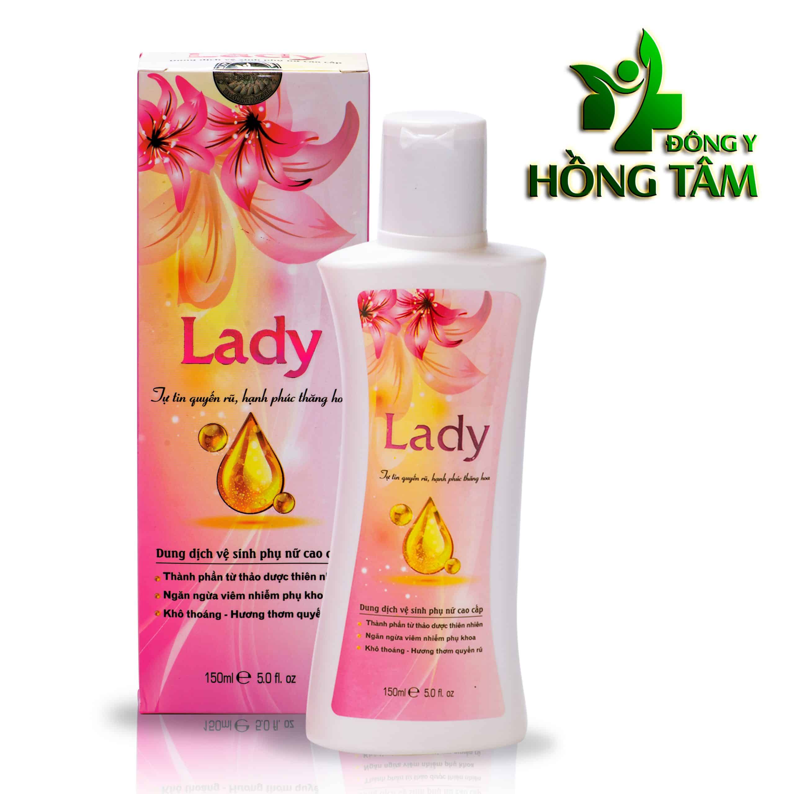 Dung dịch vệ sinh phụ nữ cao cấp Lady công ty Hồng Tâm chính hãng
