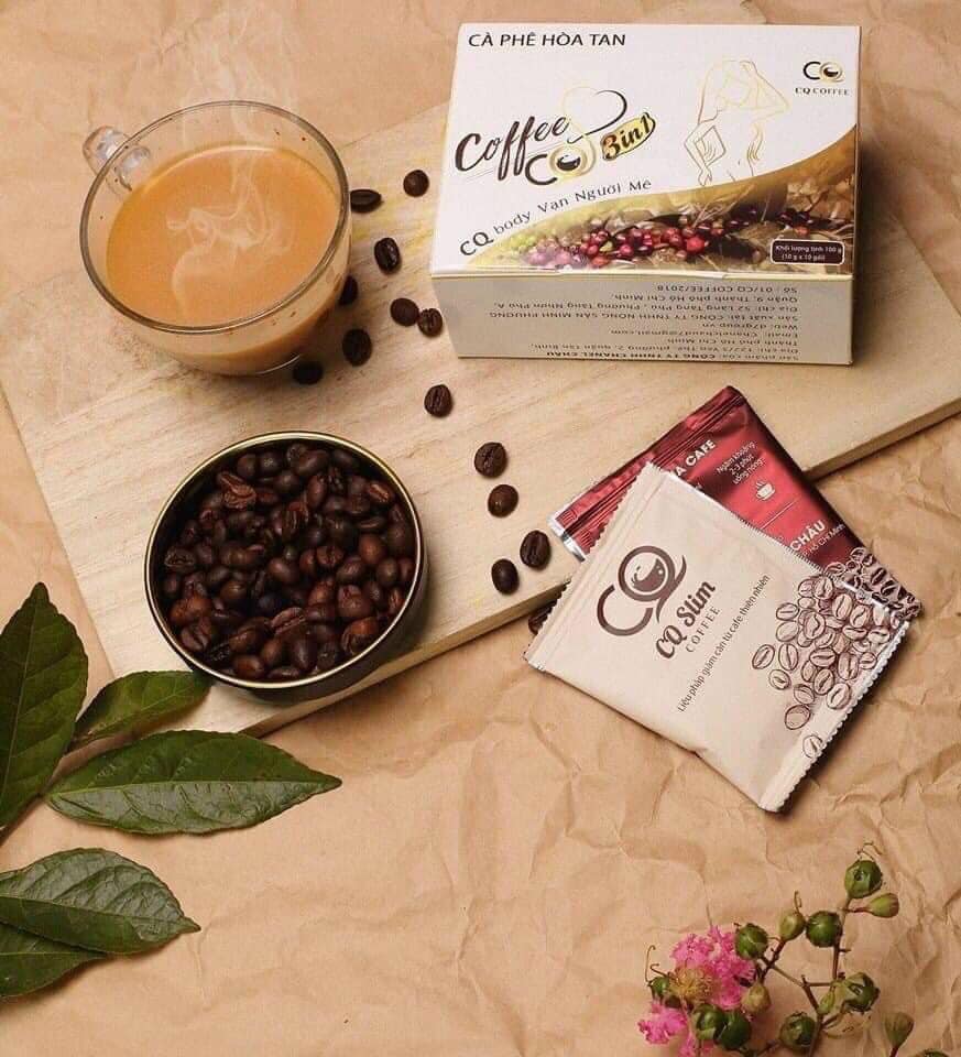 Cafe hòa tan hỗ trợ giảm cân CQ 3in1 công ty Chanel Châu chính hãng