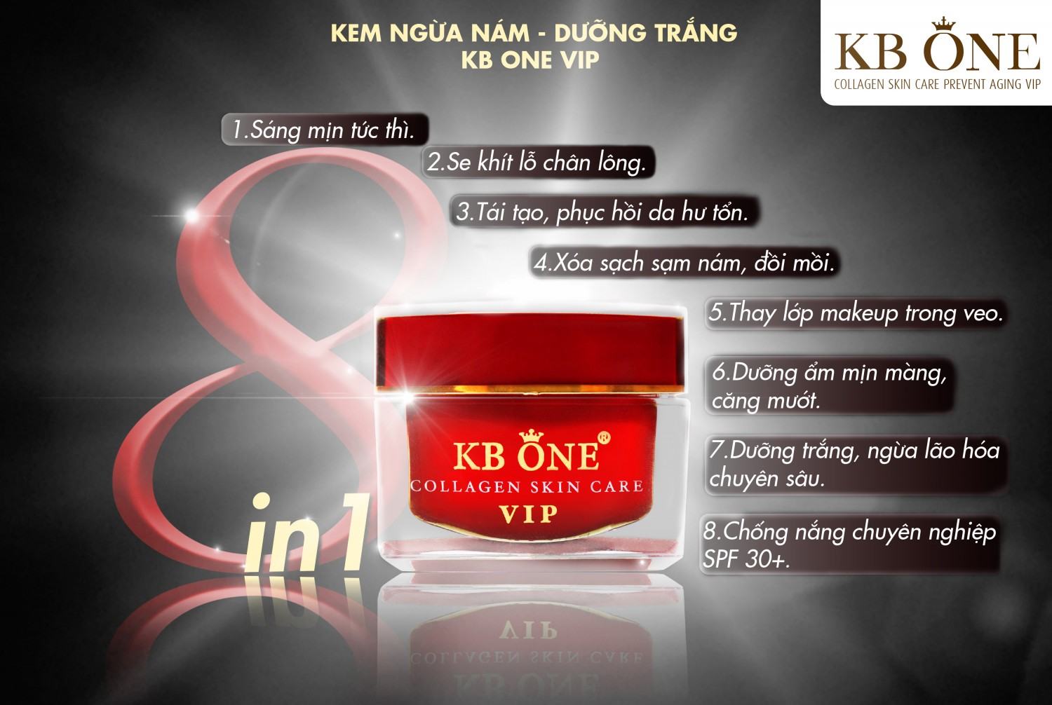 Một bước dưỡng phục hồi làn da tối đa với VIP Đỏ KBone