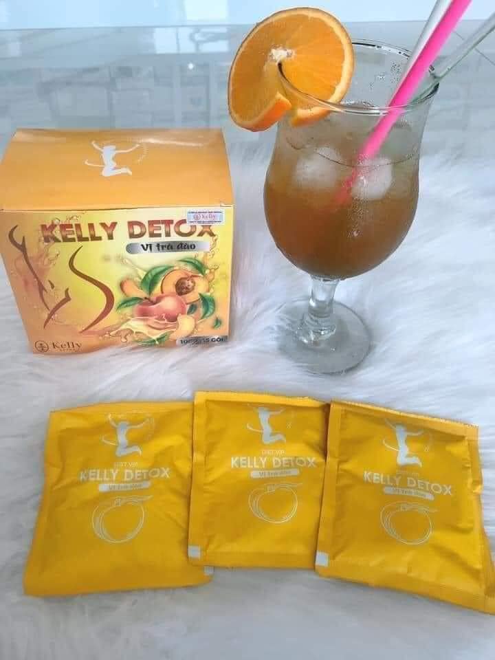 Trà đào KELLY DETOX chấm dứt nổi buồn mỡ thừa đeo bám