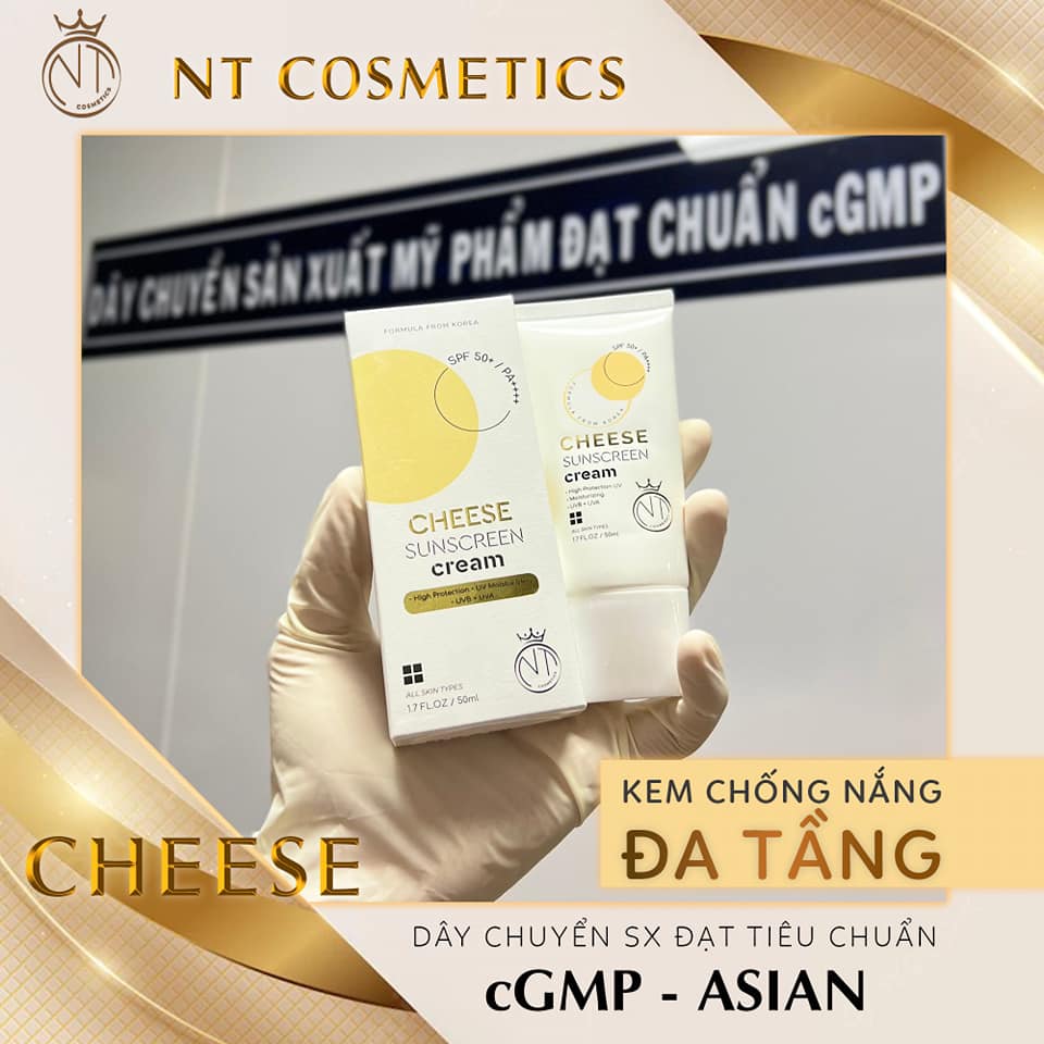 Kem chống nắng Cheese Sunscreen Cream vật bất ly thân của chị em