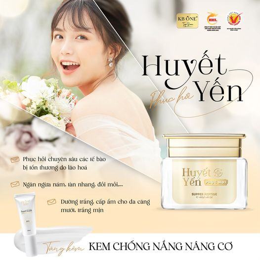 Điều trị phục hồi da mỏng yếu, da sau peel , da nổi chỉ đỏ sau 4 tuần với kem dưỡng huyết yến phục hồi KBONE