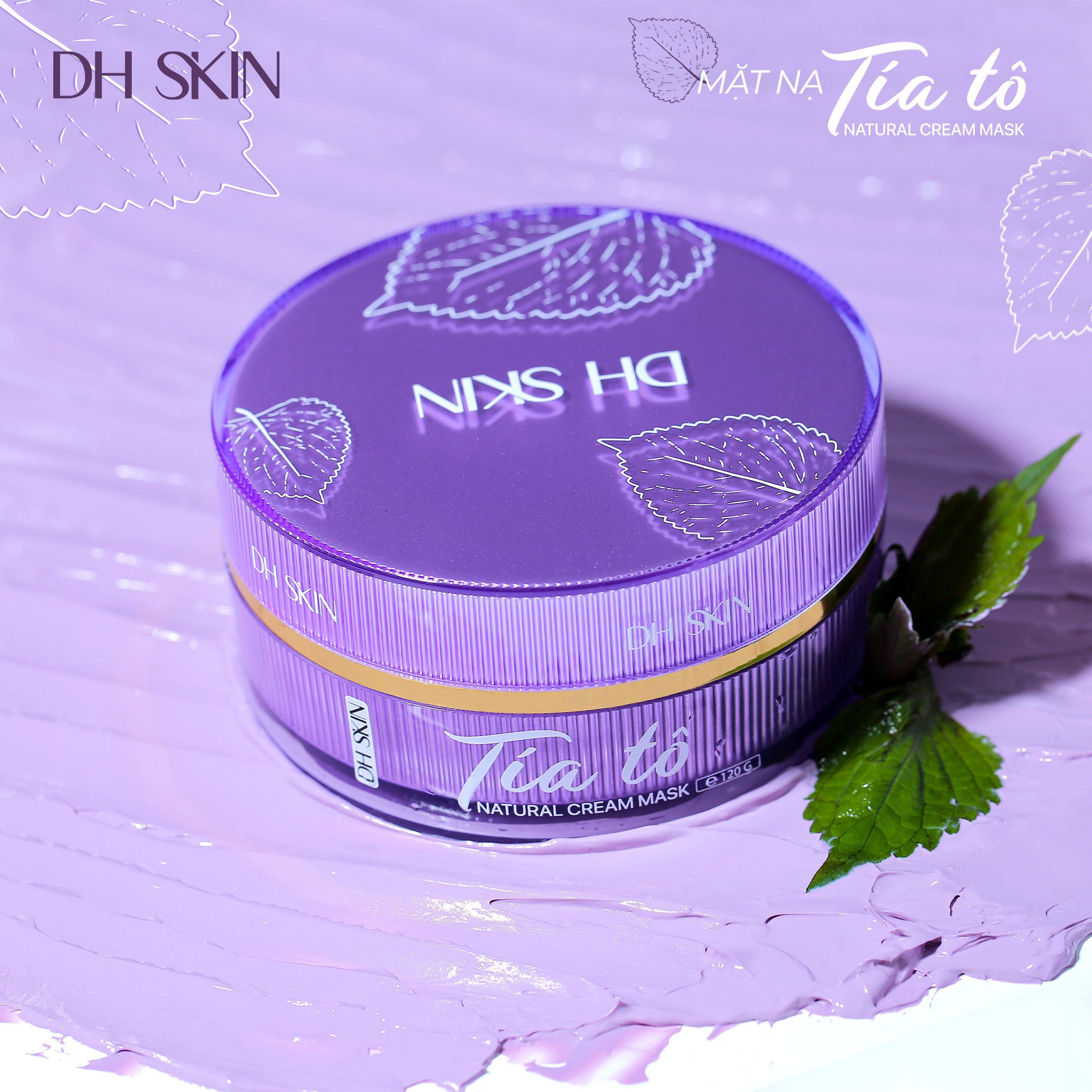 Mặt Nạ Tía Tô DH Skin Chiết Xuất từ Thành Phần Thiên Nhiên