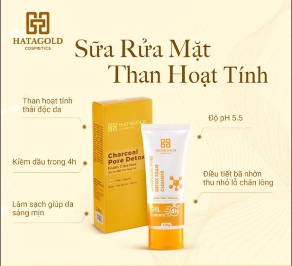 Da khỏe sạch mụn với sữa rửa mặt Hatagold