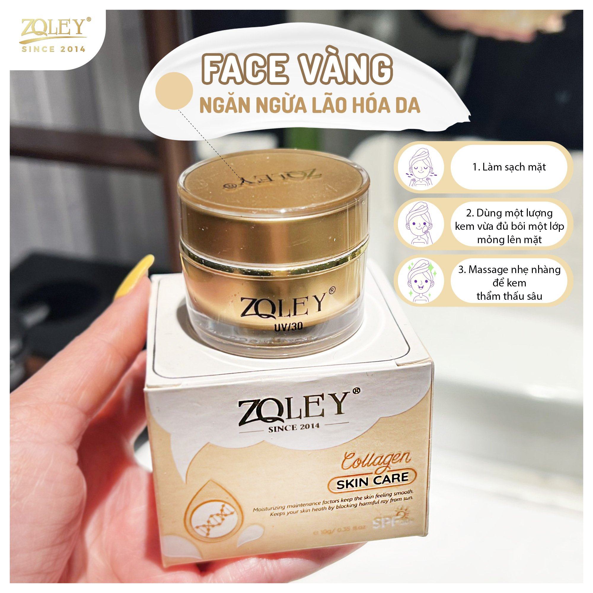 Nám tàn nhang đồi mồi và nếp nhăn đã có bộ tứ kem face Zoley