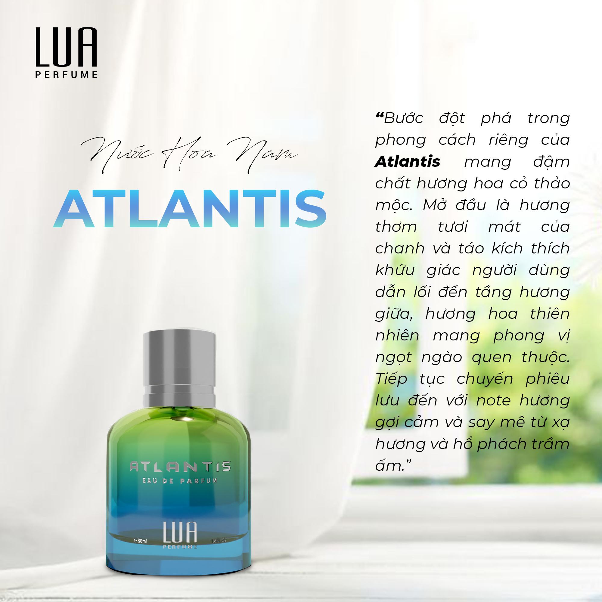 Thưởng thức mùi hương của nước hoa Atlantis