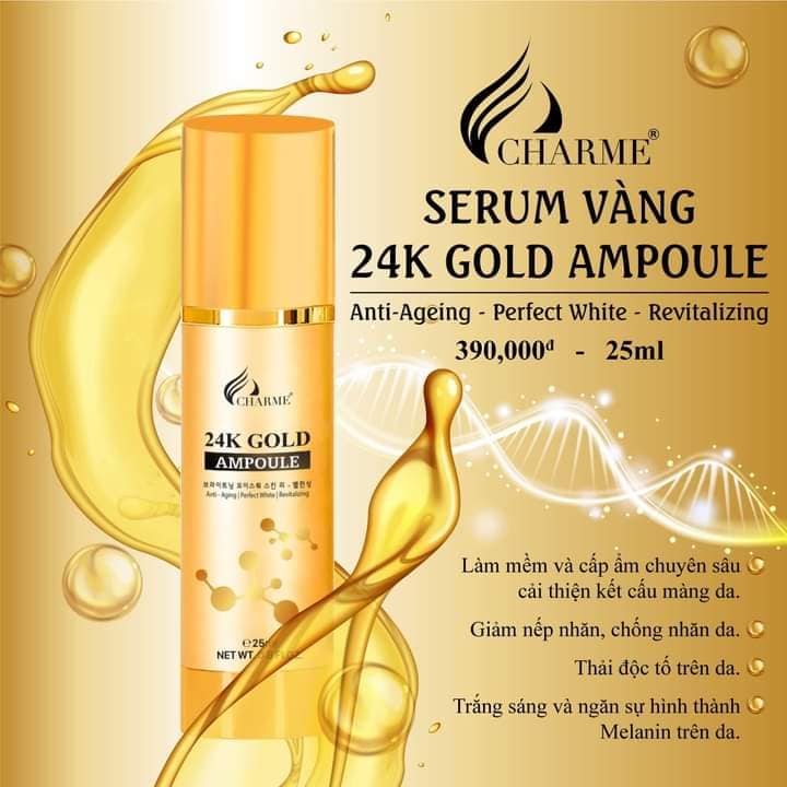 Biến đổi làn da cùng với serum 24k Gold Ampoule Charme 1 Biến đổi làn da cùng với serum 24k Gold Ampoule Charme