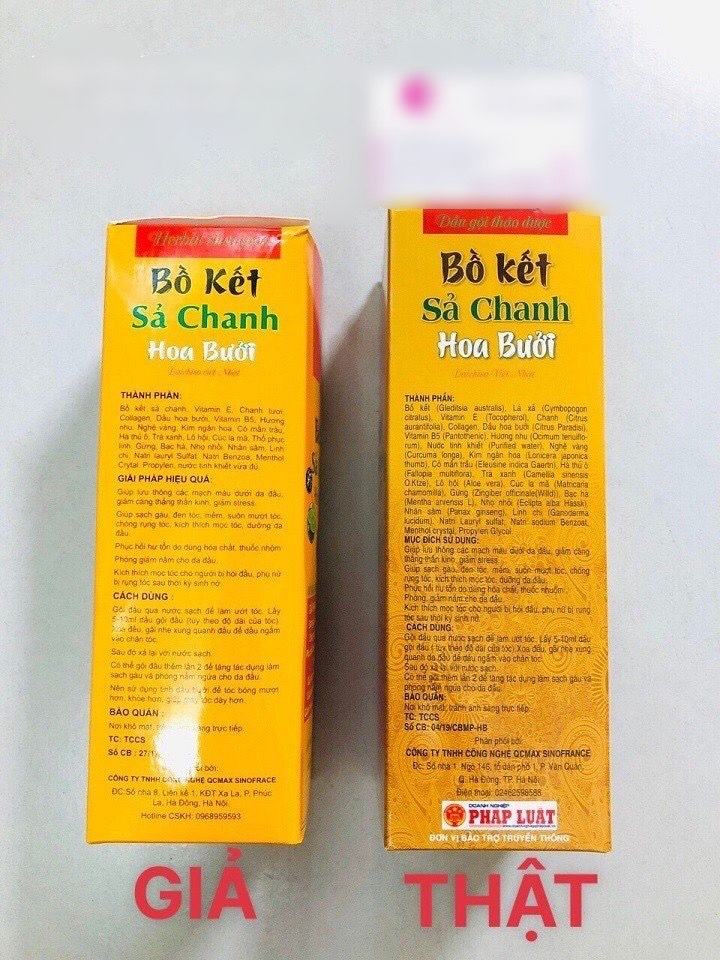 Phân biệt hàng chính hãng dầu gội Bồ Kết Sả Chanh Hoa Bưởi Daichiso Việt Nhật