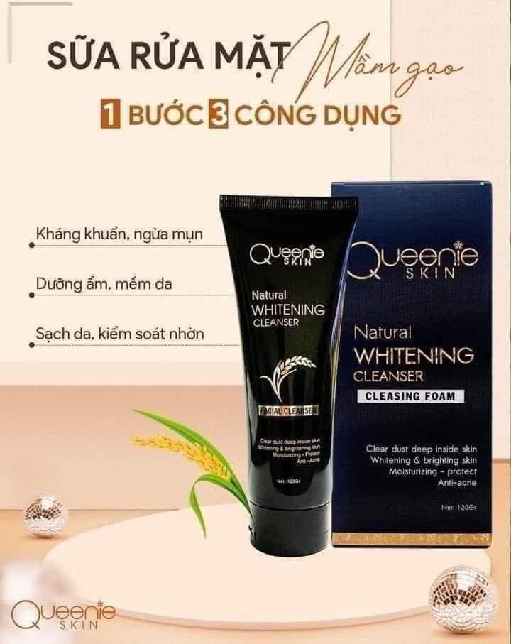 yêu thương da mỗi ngày với sữa rửa mặt mầm gạo Queenie Skin