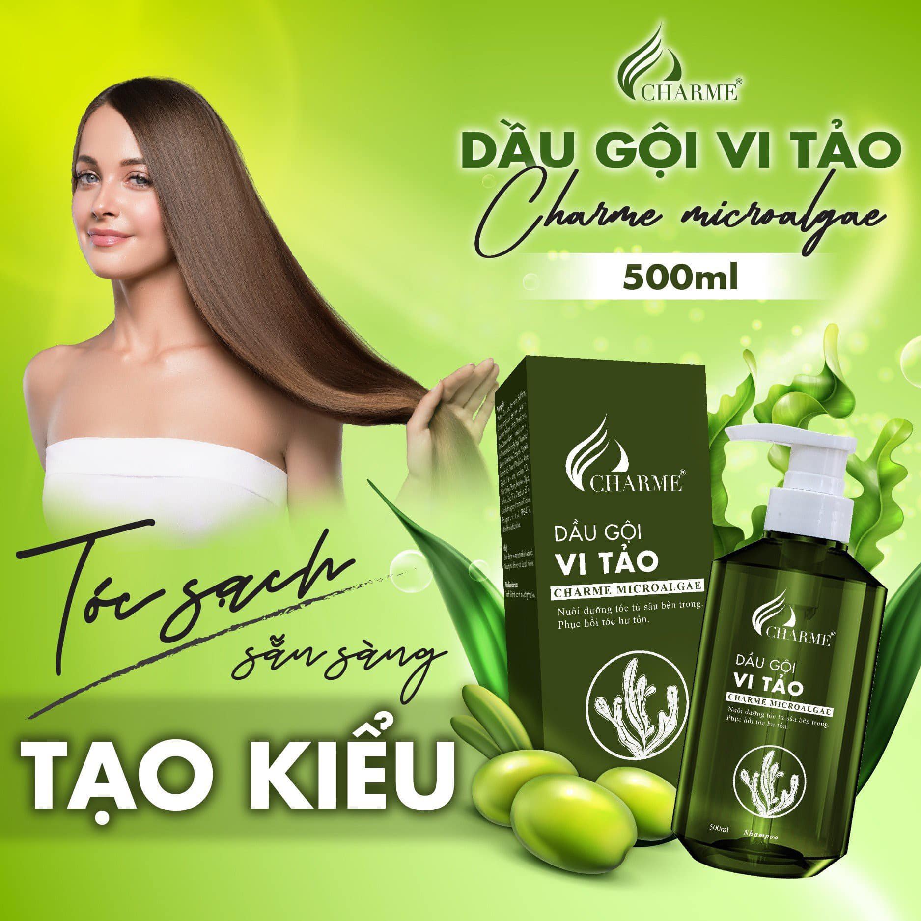 Chăm sóc tóc cũng là chăm sóc bản thân với combo Vi Tảo của Charme