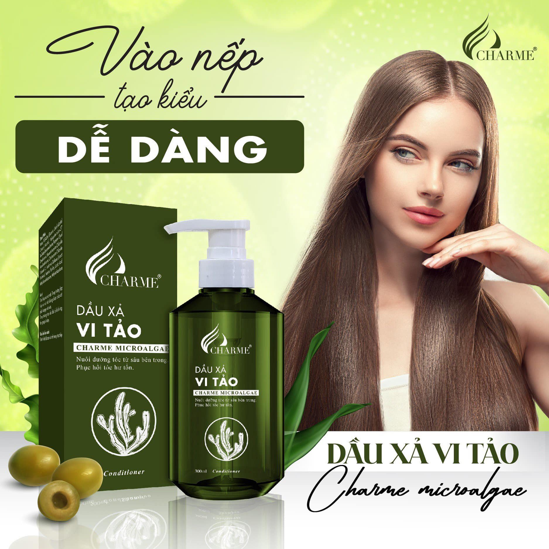 Chăm sóc tóc cũng là chăm sóc bản thân với combo Vi Tảo của Charme