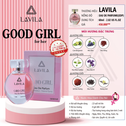 Nước Hoa Nữ Lavila Good Girl 60ml