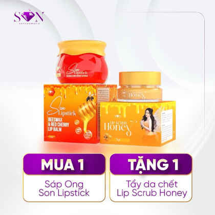 Combo Son Dưỡng Sáp Ong Kích Hồng Môi Lipstick SON Cosmetic