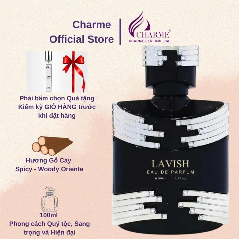 Nước hoa Charme Lavish dành cho nam từ 18 tuổi trở lên mang phong cách quý tộc người giàu sang