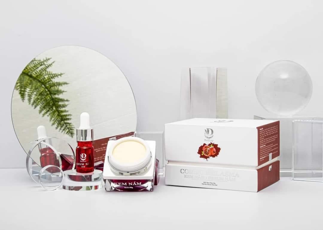 Combo Lựu Đỏ Kem Nám Melasma Và Serum Giảm Nám MD Beauty