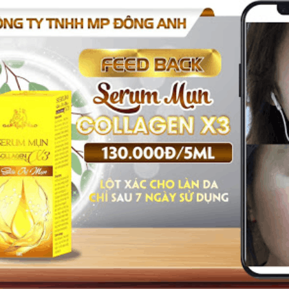 serum trị mụn x3 với tinh chất chiếc xuất từ thiên nhiên