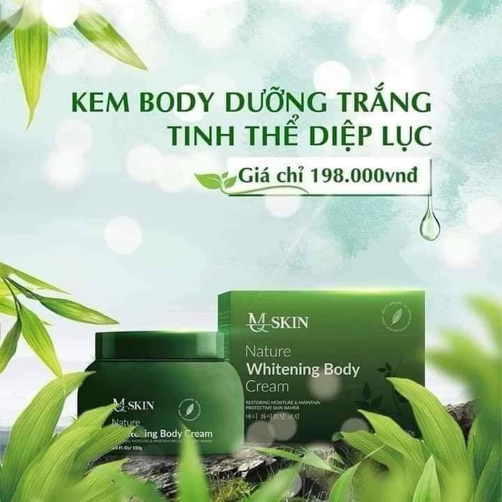 Kem Body Diệp Lục MQ Skin làn da trắng sáng hoàn toàn thiên nhiên