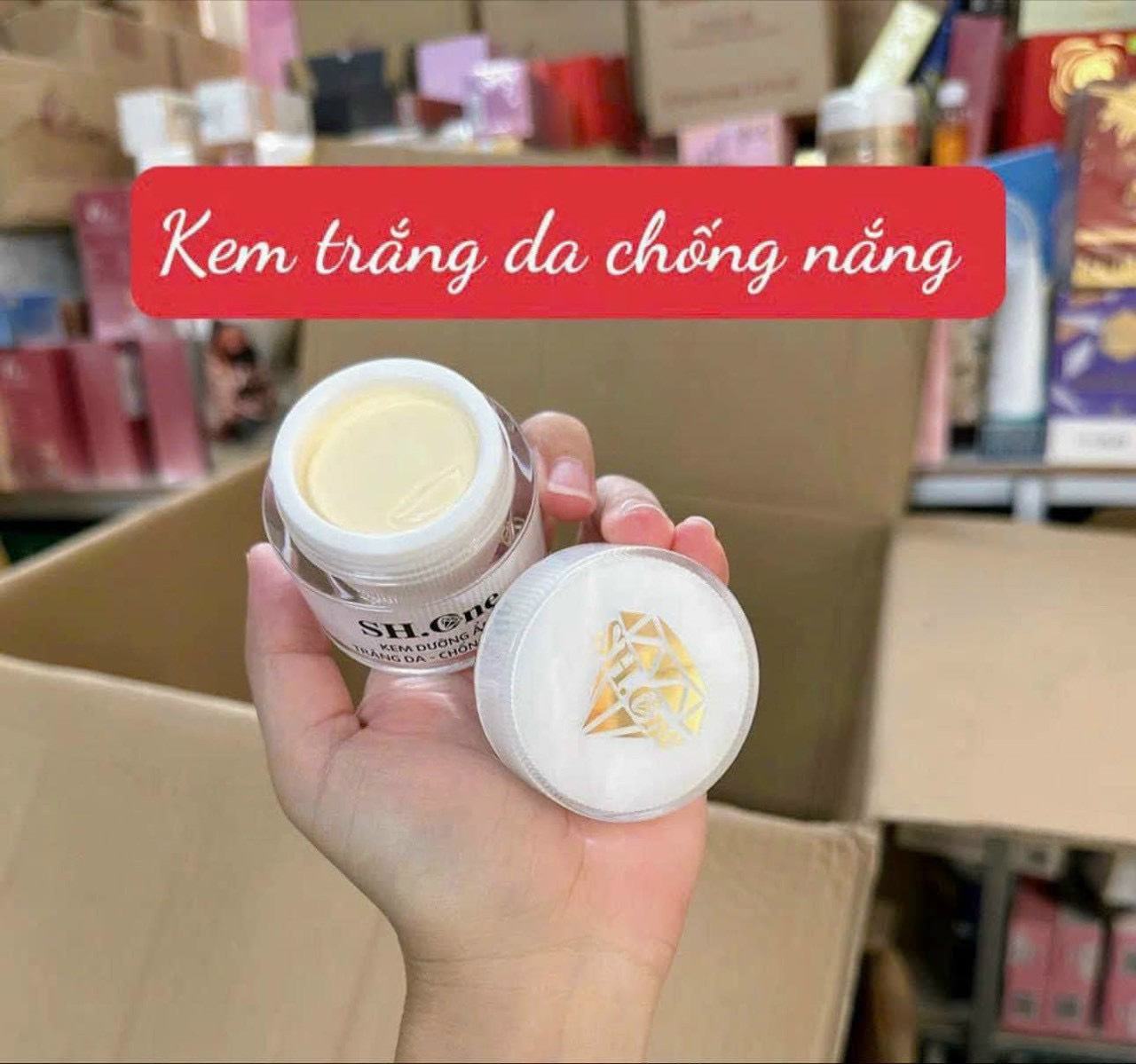 Face tía tô SH One trắng da chống nắng  cấp ẩm B2 em về thêm số lượng lớn ạ