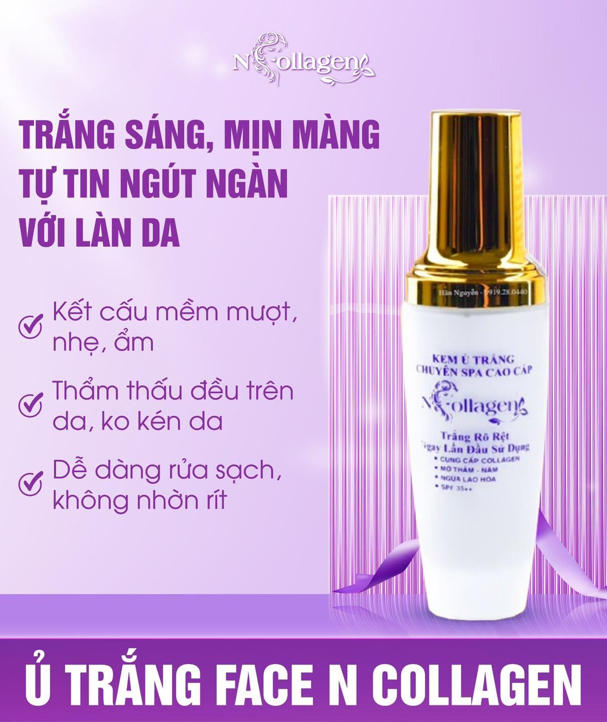 Người yêu thì không có Nhưng vẫn Ủ Trắng Face thì nhất định phải dùng Face N Collagen