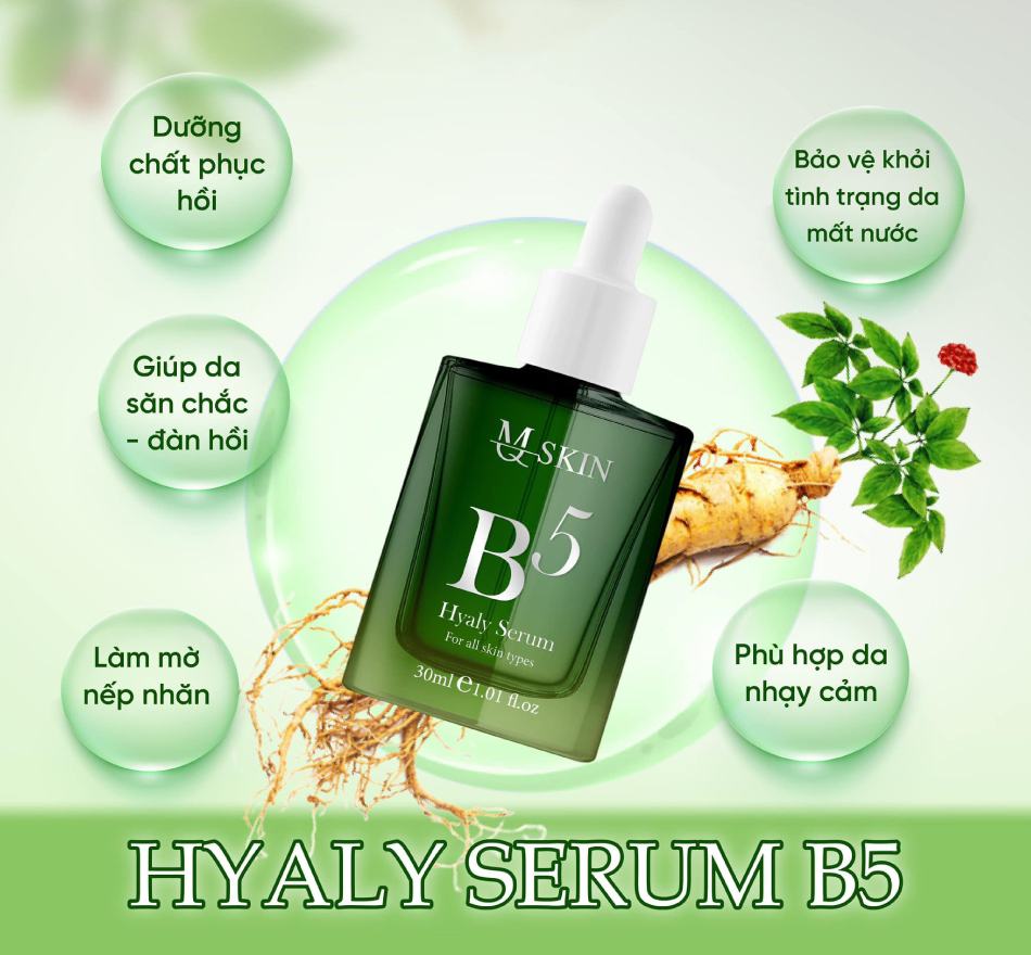 Combo phục hồi da kem & Serum B5 MQ Skin