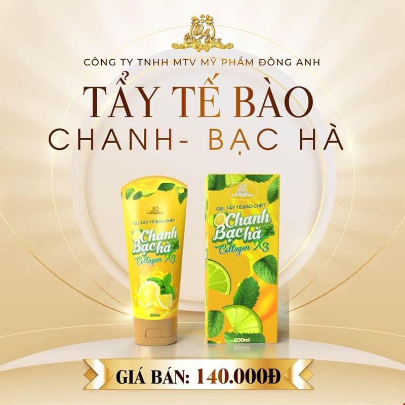 Gel Tẩy Tế Bào Chết Chanh Bạc Hà Collagen X3