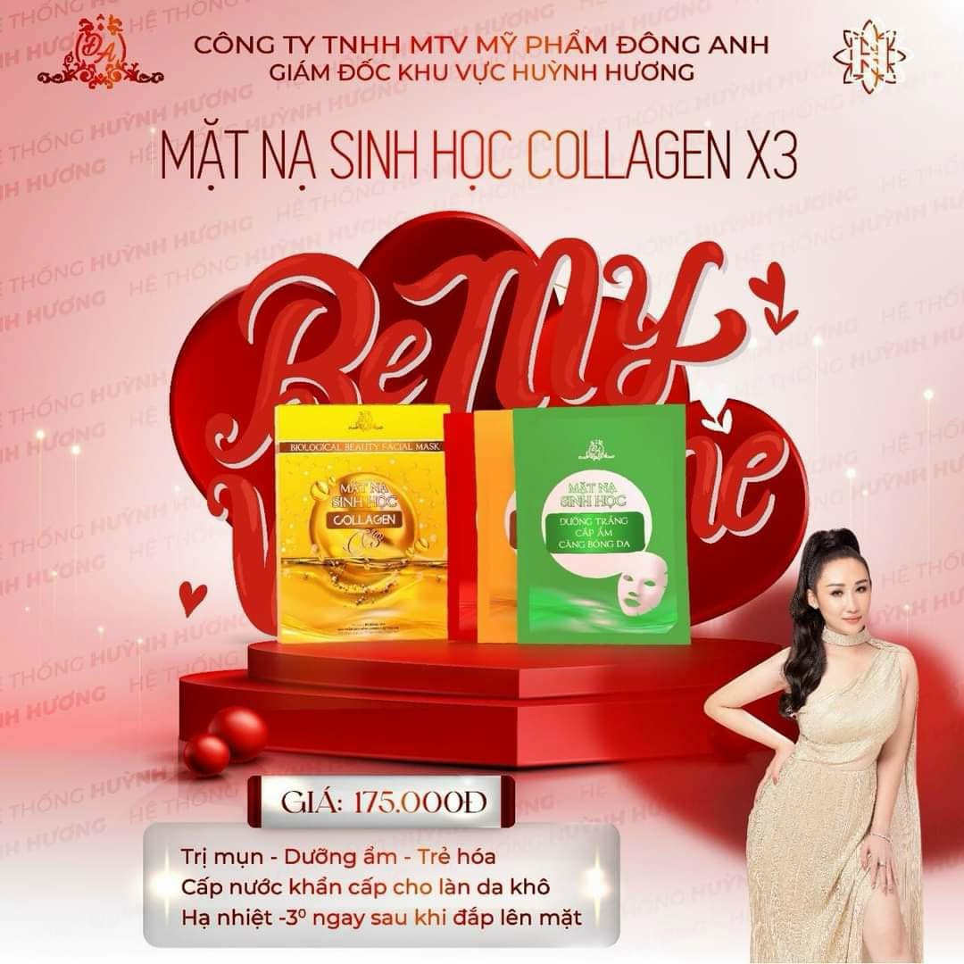 Mặt nạ sinh học Collagen X3 Mỹ phẩm Đông Anh