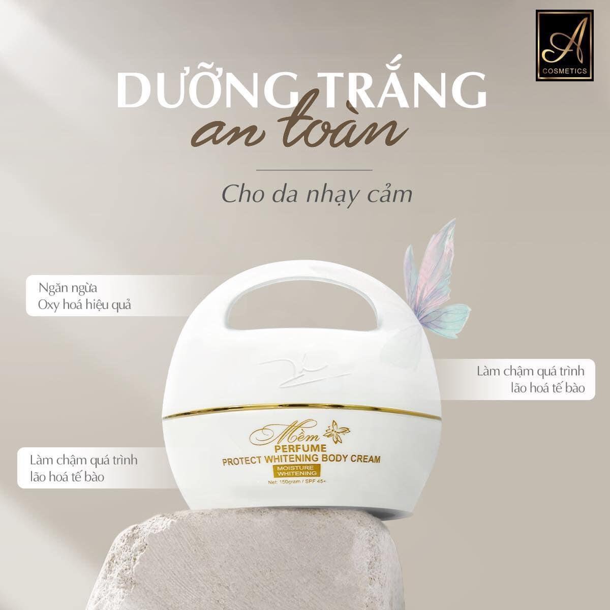 Body Mềm dưỡng trắng da an toàn sáng da
