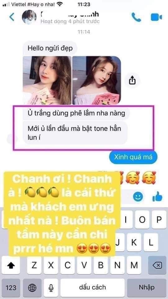 Khách trải nghiệm Ủ trắng chanh cho phản hồi tốt