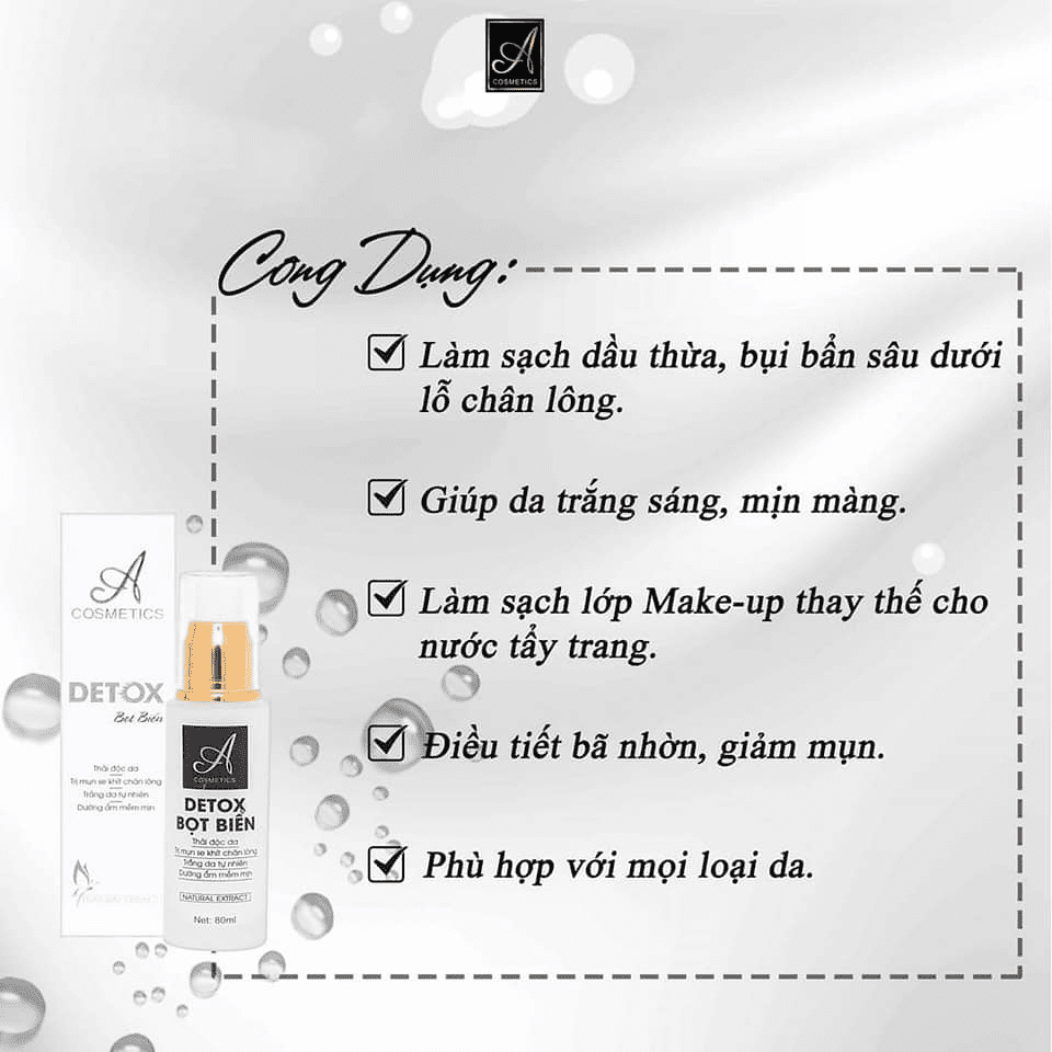 DETOX BỌT BIỂN - Mặt nạ thải độc tố